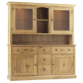 Corndell Country Oak Large Glassed Dresser OR961